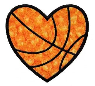 Heart Basketball Applique