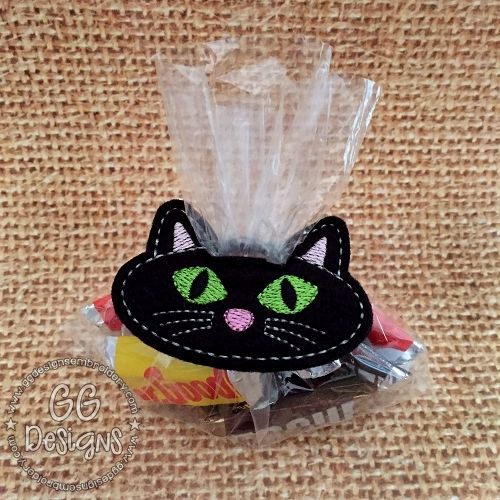 Black Cat Treat Bag Topper