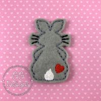 Bunny with Heart Felt Stitchies