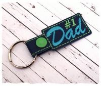 No 1 Dad Mini Snap Tab Key Fob