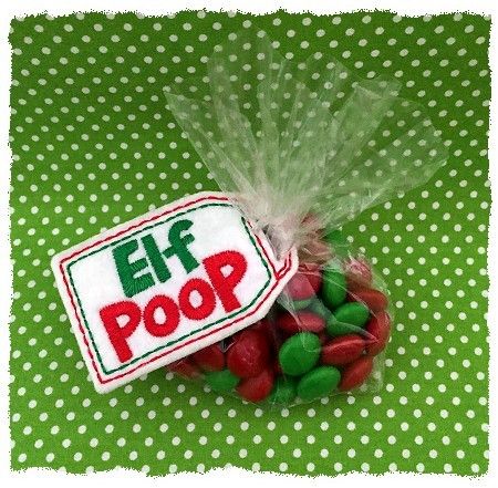 Elf Poop Treat Bag Topper