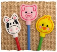 Farm Animal Pencil Toppers