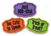 Halloween Sayings Clip Cover Felt Stitchies