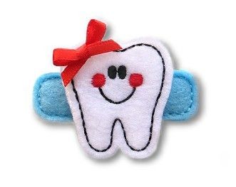 Happy Tooth Felt Stitchies