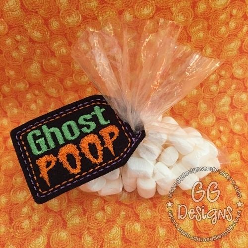Ghost Poop Treat Bag Topper