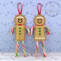 Gingerbread Double Candy Cane Holder