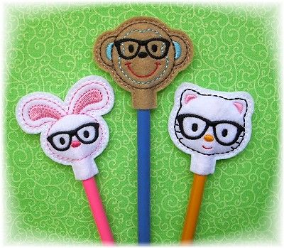 Nerd Critters Pencil Toppers