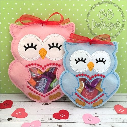 Valentine Owl Peekaboo Treat Bag