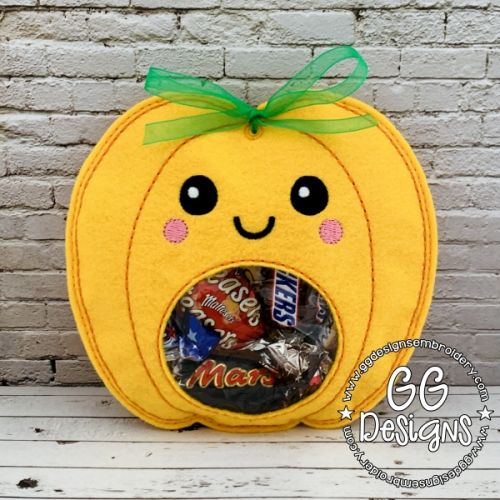 Cute Pumpkin Peekaboo Treat Bag