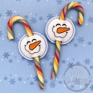 Happy Snowman Candy Cane Slider
